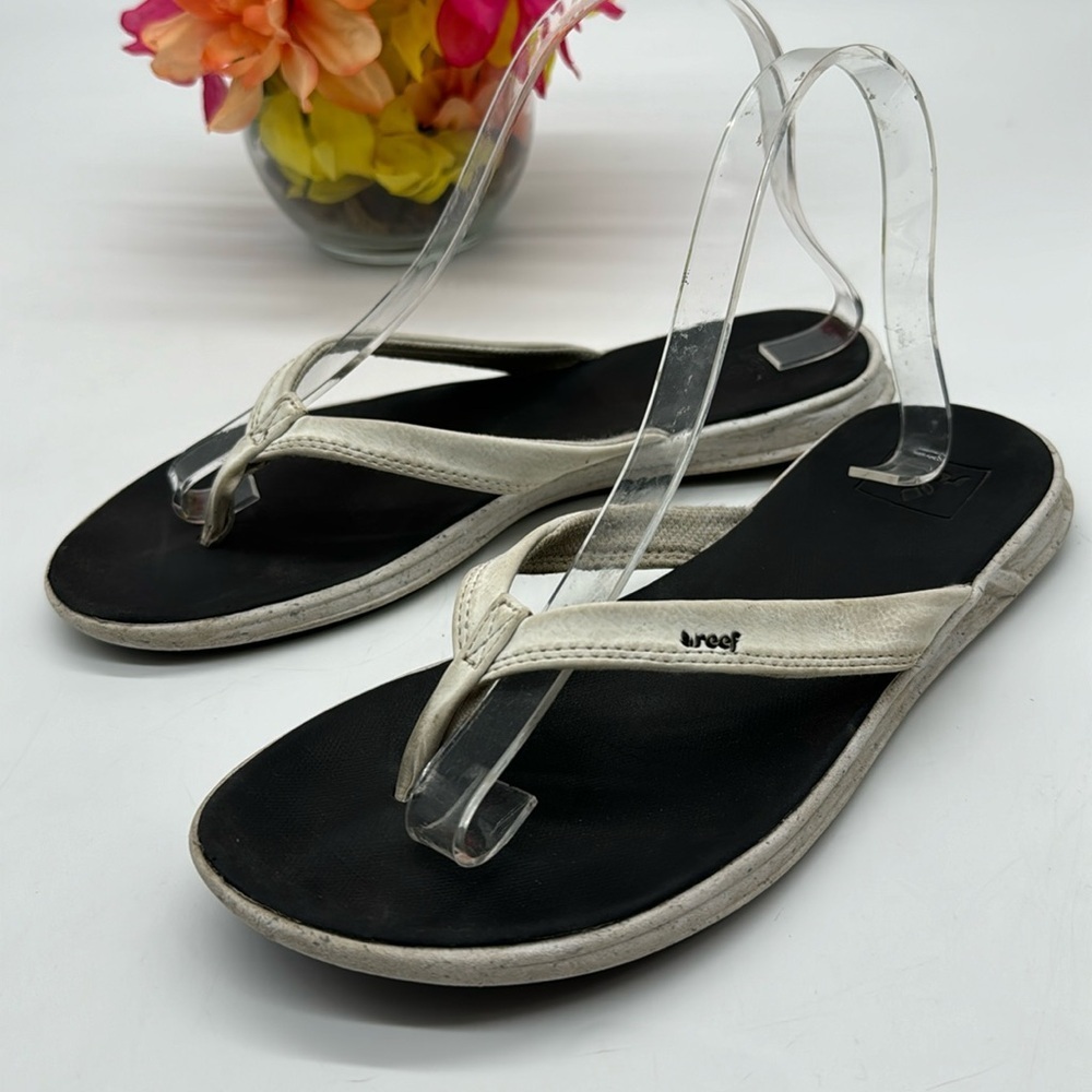 Reef White Flip Flop Size 8 FFT7268E